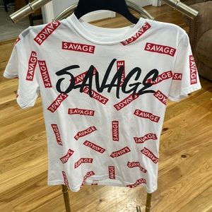 Savage T-shirt (red/white/black)